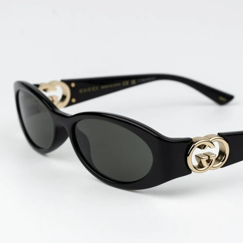 Gucci Men Sunglasses Black Grey Oval GG1660S 001 BRAND NEW